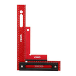 LinkMejor Aluminum Alloy 150X100MM Square Ruler 90 Degree Right Angle Ruler With Solid Wide Base Check Tool Verticality Accurately
