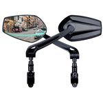 LinkMejor 1 Pair HD View MTB Road Bike Mirrors 360° Adjustable Handlebar Rearview Mirror for Bicycle Motorcycle Accessories Rear Mirror