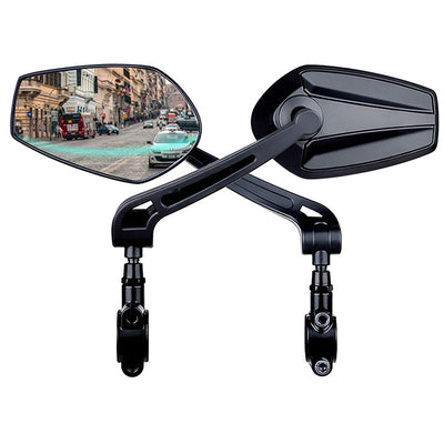 LinkMejor 1 Pair HD View MTB Road Bike Mirrors 360° Adjustable Handlebar Rearview Mirror for Bicycle Motorcycle Accessories Rear Mirror
