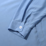 LinkMejor Men Breathable Stand-up Collar Silky Solid Color Shirts