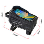 LinkMejor 1L Bicycle Bag Waterproof Bike Phone Holder Frame Front Tube Cycling Bag Phone Case Support for 4.7-6.8 Inch Touch Screen Smartphones