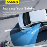 Baseus 360° Car Backseat Rear View Mirror with Safety Hammer Full Vision Wide Angle Get Off Safety Assistant Waterproof Auto Rearview Mirror