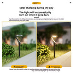 Elfeland 2Pcs SG04 Solar Lawn Light Intelligent Auto Light Sensor Solar Charging Waterproof Solar Ground Stake Light for Outdoor Landscape Garden Courtyard Pathway