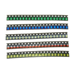 100Pcs 5 Colors 20 Each 1206 LED Diode Assortment SMD LED Diode Kit Green/RED/White/Blue/Yellow