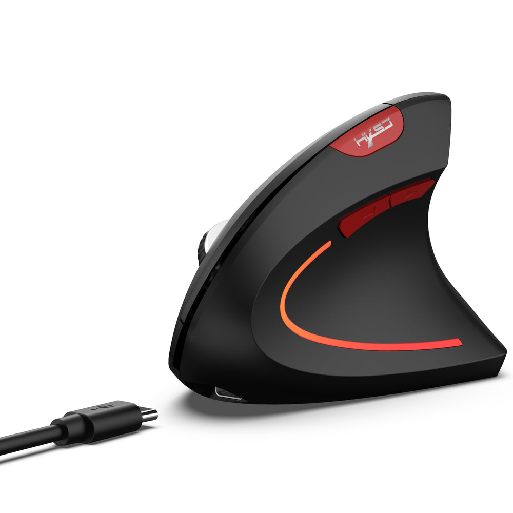 T22 bluetooth 5.1 Wireless Vertical Mouse Dual Mode Ergonomics 2.4G Wireless RGB Lighting Silent Click 800-2400DPI Gaming Type-C Fast Charge Gamer Mice