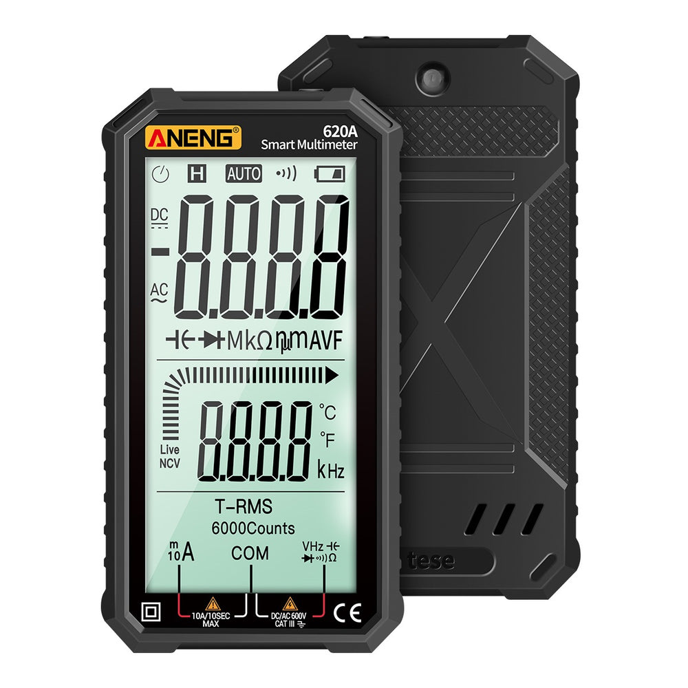 LinkMejor 620A 4.7-inch Large LCD Screen Automatic + Manual Intelligent True RMS Digital Multimeter Resistance Diode Capacitance Temperature Frequency Test