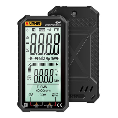 LinkMejor 620A 4.7-inch Large LCD Screen Automatic + Manual Intelligent True RMS Digital Multimeter Resistance Diode Capacitance Temperature Frequency Test
