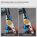 LinkMejor Fishing Pliers Line Cutter Split Ring Multi-Purpose Cutter With Coiled Lanyard Buckle Tool For Outdoor Saltwater Freshwater Fishing