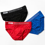 4pcs Men's Cotton Briefs Breathable Solid Color Panties Men Underwear Comfortable Loose Fit Underpants