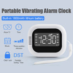 TS-BC700 Portable Vibrating Alarm Clock with 2.75 Inch Screen Multifunction Rechargeable 1800mAh Battery for Deaf / Elderly / Heavy Sleepers