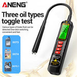 LinkMejor BF02 Brake Fluid Tester Fast Moisture Analysis for DOT3 DOT4 DOT5.1 Built-in Flashlight LCD Display Rechargeable Battery Accurate Results Automotive Tool