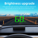 M2 KM/H / MPH HUD Car Head-Up Display GPS Speedometer Compass Car Dashboard Screen Universal GPS HD Car Look Up Display