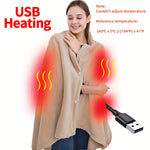 IPRee 5V USB Electric Blanket Heated Throw 10W Ultra Soft Flannel Fast Heating Portable for Car Home Office Use Machine Washable