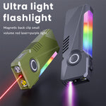 LinkMejor K01/K02 Multi Function Flashlight 650mAh 5W 100-200M Range UV Light RGB Side Light Magnetic Base Battery Indicator