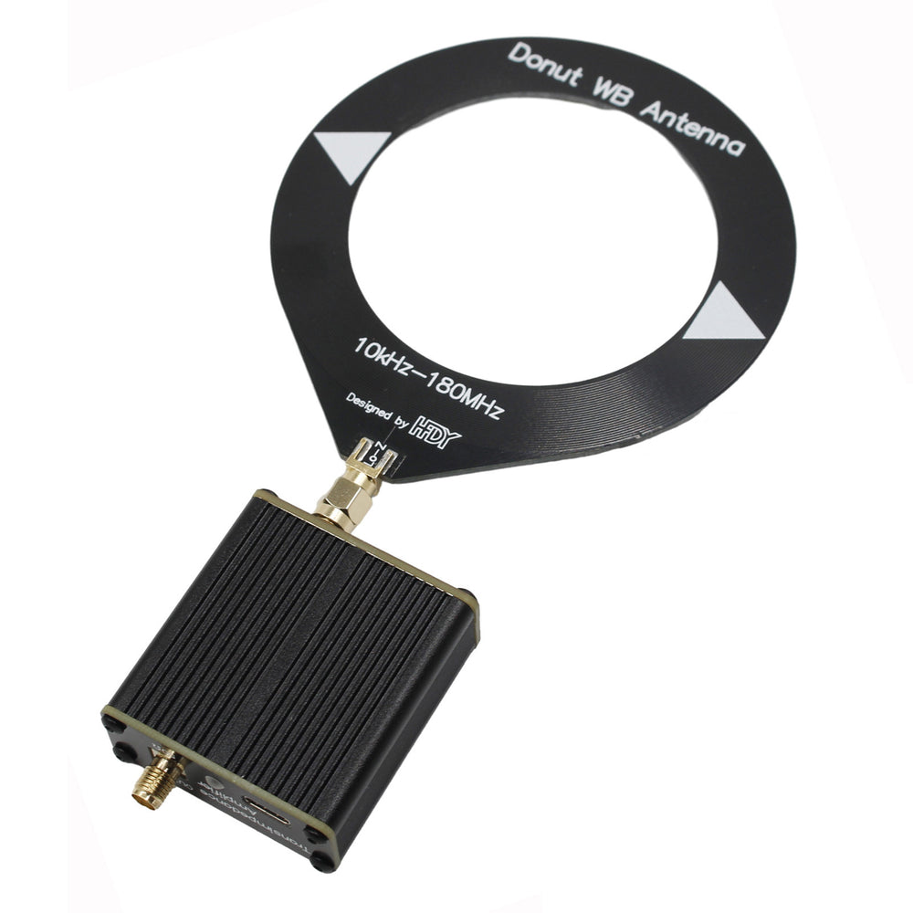 Upgraded Donut Wideband Antenna 10kHz-180MHz Low Impedance Converter SMA Male Type-C Charging 20 Hours Use For Radios SDRs Quansheng UV-k5 k6