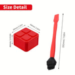 LinkMejor Silicone Glue Brush Kit Non Stick Adhesive Applicator Easy Clean Black Bristles Storage Pod for Woodworking Arts Crafts Projects