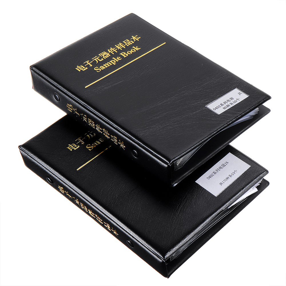 0402 SMD Resistor Sample Book 0R~10M 1% 170valuesx50pcs=8500pcs + Capacitor 80valuesX50pcs=4000pcs 0.5PF~22uF
