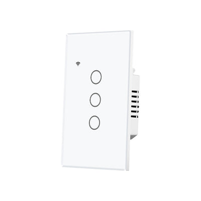 LinkMejor Tuya Smart WiFi Light Switch US Plug 1/2/3/4 Gang Glass Touch Panel APP Remote Control Timing Function Voice Control with Alexa Google Assistant
