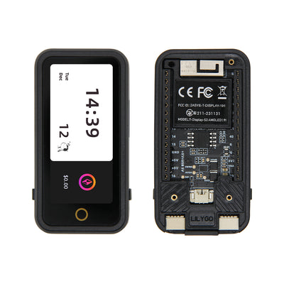 LinkMejor® T-Display-S3 AMOLED ESP32-S3 1.91-inch RM67162 Display Development Board OLED WiFi Bluetooth 5.0 Wireless Module with Shell