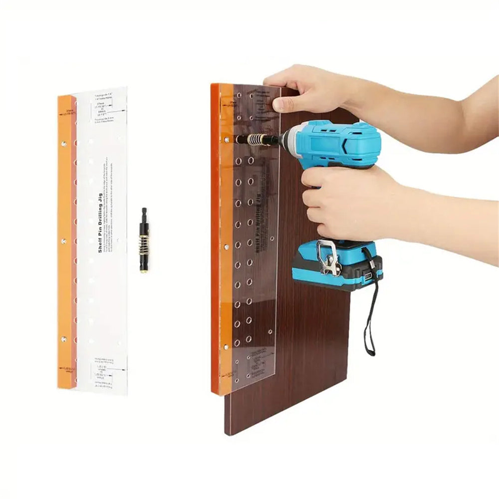 Drill gauge Bake lite Acrylic Door Hinge Drilling Positioning Plate Multifunctional Door Hinge Drilling Vertical Hole Positioning Plate Woodworking Tool