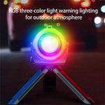 IPRee Portable LED Light USB Rechargeable Work Magnetic Light Solar Camping Light 3 Light Modes 4 Adjustable RGB Modes ABS Texture Suitable for Workshop Outdoor,Cars Repairing and Camping