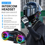 Y13Pro Motorcycle Helmet Bluetooth Headset Intercom Distance 500M Stereo Fm Radio Mixing Music Sharing