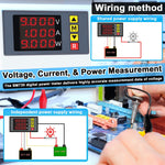 BM730 3in1 Voltage Current Power Meter 4-digit Digital Voltmeter Multifunctional Ammeter with Buzzer Supports Voltage and Current Display Fine Adjustment with Low Voltage Overvoltage and Overcurrent Sound Alarm Function