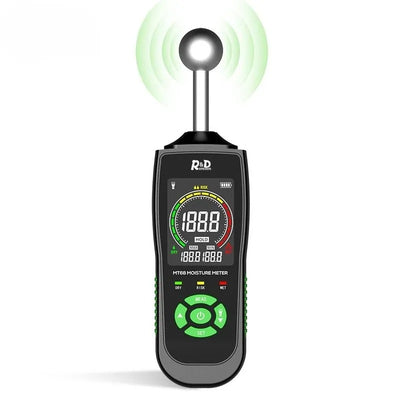LinkMejor MT68 Digital Wood Moisture Meter Non-contact Timber Damp Detector LCD Screen Hygrometer Alarm Humidity Tester Pinless Detect