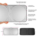 LinkMejor Car Windshield Sun Shades Cover Silver-Coated Polyester