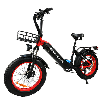 [USA Direct] BAOLUJIE DP2003 48V 12AH 500W Recommended Top Speed 25KM/H 20*4.0inch Electric Bicycle 30-40KM Max Mileage 120KG Payload Electric Bike