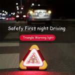 LinkMejor Solar Emergency Triangular Roadside Warning Light USB Super Bright LED Work Lights for Car Repairing Camping Hiking Hunting