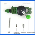 Hand Crank Hole Puncher Manual Drill Multi Purpose Tool for Wood Glass Sharpening Lightweight Portable Metal ABS Construction