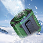 Outdoor Camping Fan Hanging Waist Fan 5000mAh Portable Waist Fan with Power LED Lighting For Camping, Hiking, And Running