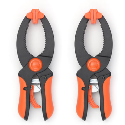 6-1/4 Inch / 9 Inch Woodworking Spring Clamps Ratchet Mechanism Rapid Clamping Plastic Clamp Clips for Carpentry Projects