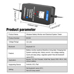 Konnwei BK300 Car Battery Monitor Diagnostic Tool Bluetooth 5.0 Battery Monitor for 12V 24V Lead-Acid Car Truck Starting Battery