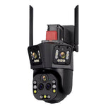 Q323 4MP Three Screen Security Camera Outdoor 20X Optical Zoom PTZ Full Color Night Vision Two Way Audio Human Detection Wireless WiFi Waterproof Surveillance Camera