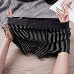 4 Pcs Men's Underwear Fashion Striped Boxer Briefs Trend Pure Cotton Boxing Shorts Comfy Breathable Men Underwear Set Plus Size L-5XL