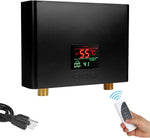 NovuLife Instant with Remote Control Water Heater Wall Mounted Electric Hot Water Heater Thermostat Fast Heating Kitchen Bathroom Shower