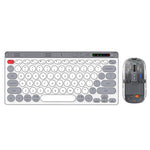 LinkMejor MK781 Wireless Keyboard Mouse Kit Silent Design Dual-mode Scissor-Foot Structure 2.4G & bluetooth 75% 78-Key Layout Ultra Slim Appearance