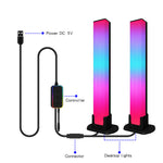 LinkMejor Smart Bluetooth Music LED Desktop RGB Light Bar Atmosphere Light Fantasy Desktop Night Lamp Competitive Game TV Pickup Background Light