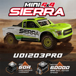 LinkMejor SIERRA 1203PRO 1/12 2.4G 4WD 3S 80km/h Brushless RC Car Off-Road Short Course Desert Truck with Gyro Stabilization LED Light Center Diff Fast High Speed Vehicles Models Toys