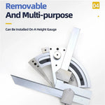 Universal Angle Ruler 0-320 Degrees High Precision No Parallax Carbon Steel Chrome Plated Laser Scale Angle Finder Protractor for Woodworking