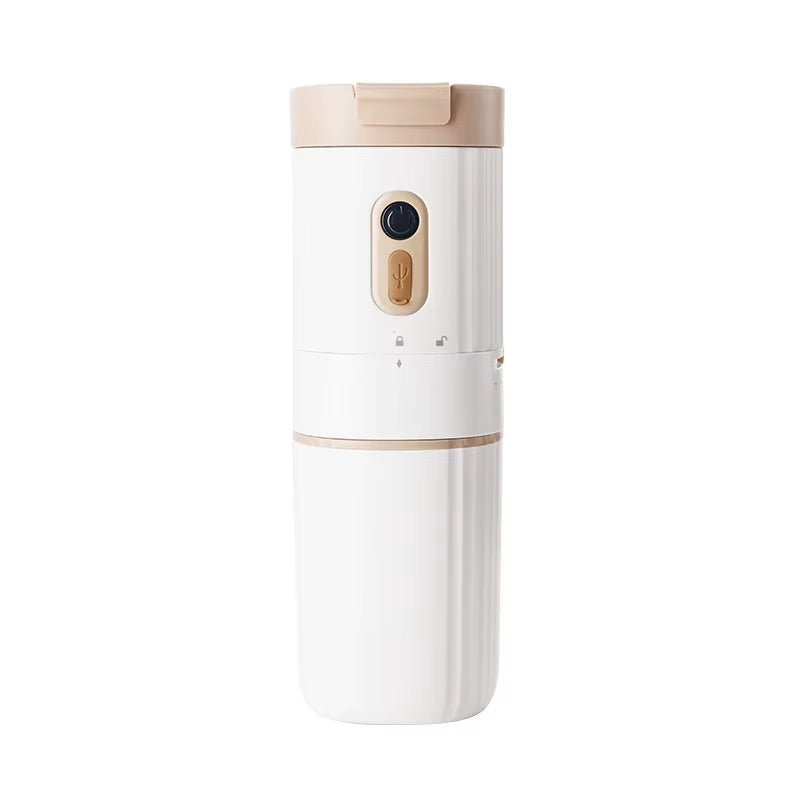 Comfook 15W 2-in1 Portable Coffee Grinder & Travel Mug 400ml Insulated Cup Built-in Pour Over Filter Rechargeable Coffee Maker for Travel & Office