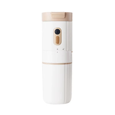 Comfook 15W 2-in1 Portable Coffee Grinder & Travel Mug 400ml Insulated Cup Built-in Pour Over Filter Rechargeable Coffee Maker for Travel & Office