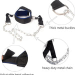 LinkMejor Adjustable Head Neck Training Harness with Chain for Strengthen Neck Chin Muscles Weighted Neck Cap Boxing Resistance Training