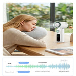 Tevorex 4000mAh Handheld Cooling Fan 199 Gears Speed Adjustable Long Battery 2-In-1 Rechargeable Portable Desktop Fan with LED Display for Indoor Outdoor