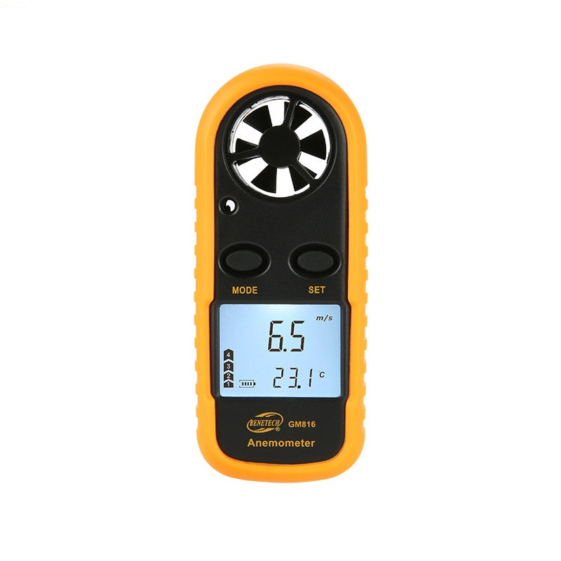 LinkMejor GM816 Digital Anemometer Wind Speed Mini Air Airflow Temperature with LCD Backlight Wind Speed Meter