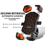 LinkMejor 360° Adjustable Rotation Bike Universal Phone Holder  4.5''-7.2'' Shockproof Anti-slip Mobile Phone Stand Motorcycle Bracket