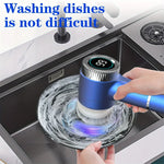 5 in1 Portable Electric Cleaning Brush 5W 1200mAh Rechargeable 3-Speed Adjustable 1600/2000/2400 RPM Cordless Multi-functional Kitchen Dish Scrubber with LED Indicator and USB Charging