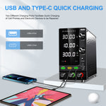 LinkMejor SPPS-C Series Programmable DC Power Supply Rechargeable Version 0-10A 150W 300W 360W 0-120V Adjustable Voltage Current LED Display Lab Testing Industrial Use EU Plug